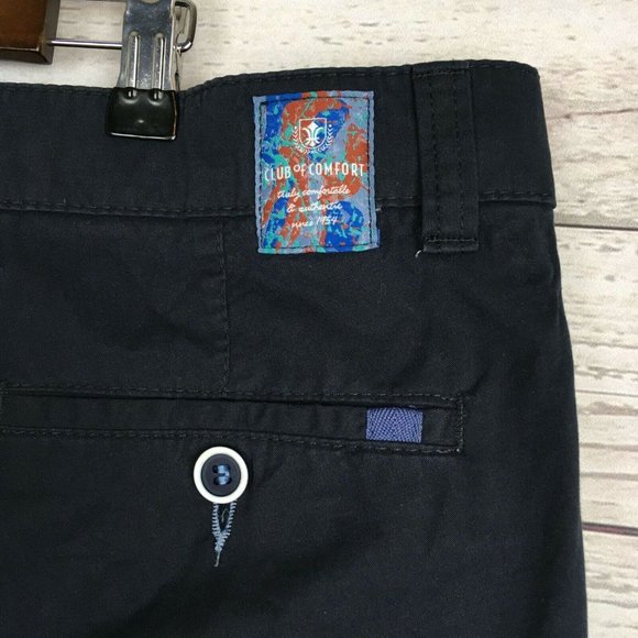 Club of Comfort Mens sz 40 Shorts Dark Navy Blue Stretch Blend Cotton Premium - Picture 3 of 12